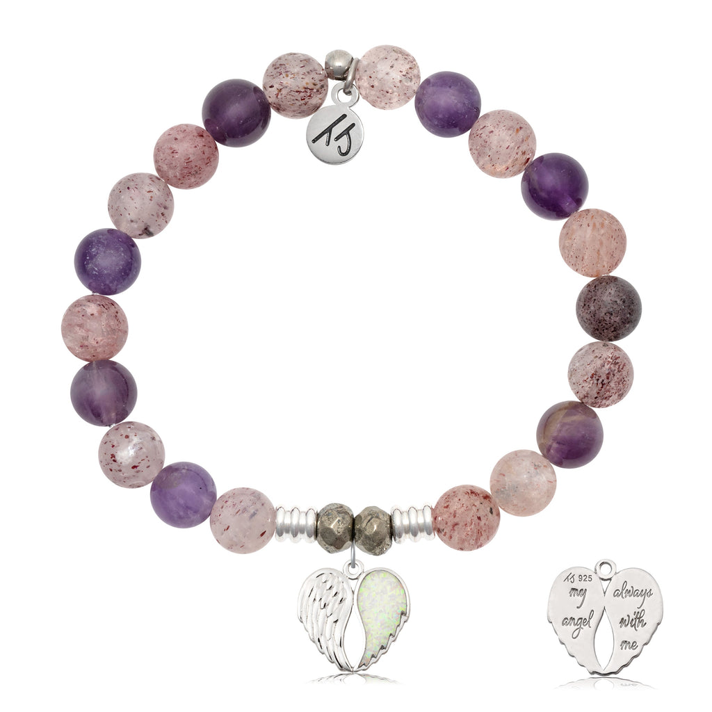 Super Seven Stone Bracelet with My Angel Sterling Silver Charm