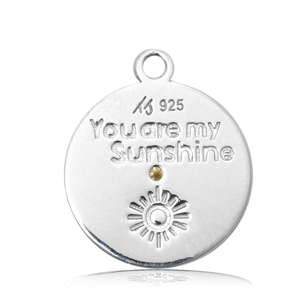 Super Seven Stone Bracelet with You are my Sunshine Sterling Silver Charm