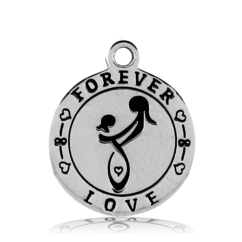 Terahertz Stone Bracelet with Mother's Love Sterling Silver Charm