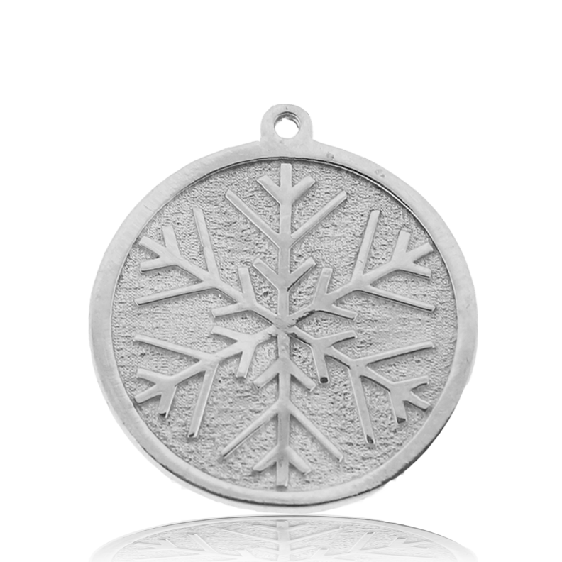 Terahertz Stone Bracelet with Snowflake Sterling Silver Charm