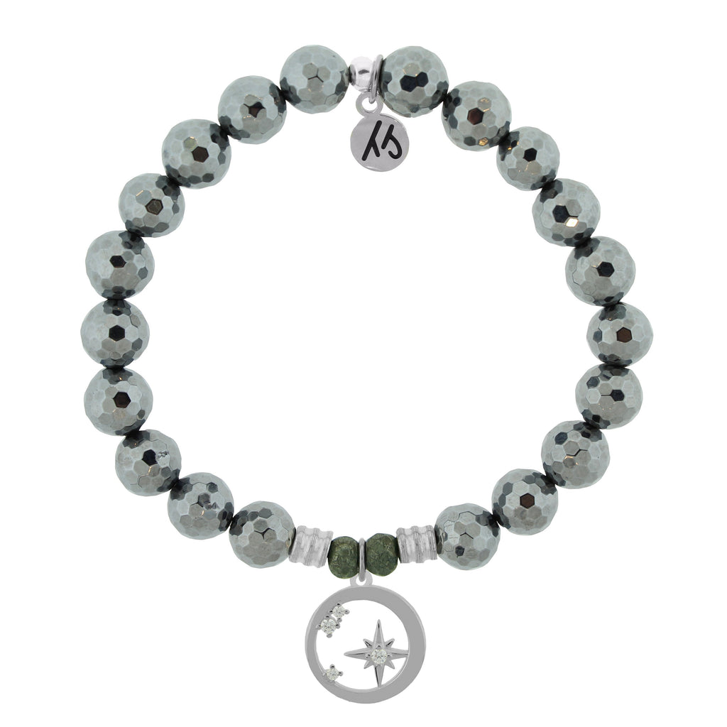 Terahertz Stone Bracelet with What Is Meant To Be Sterling Silver Charm
