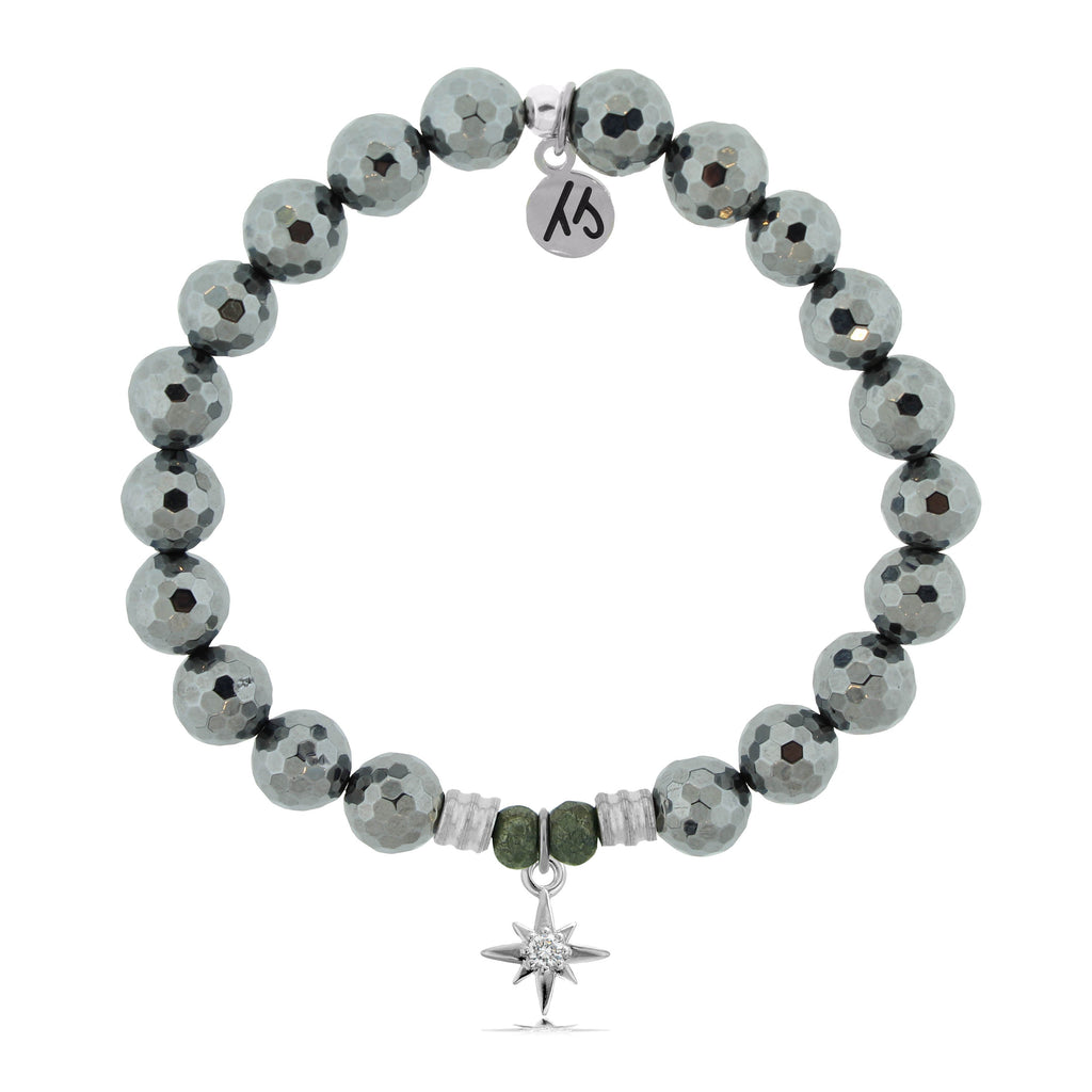 Terahertz Stone Bracelet with Your Year Sterling Silver Charm