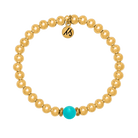 The Cape Bracelet - Gold Filled with Aqua Amazonite Ball