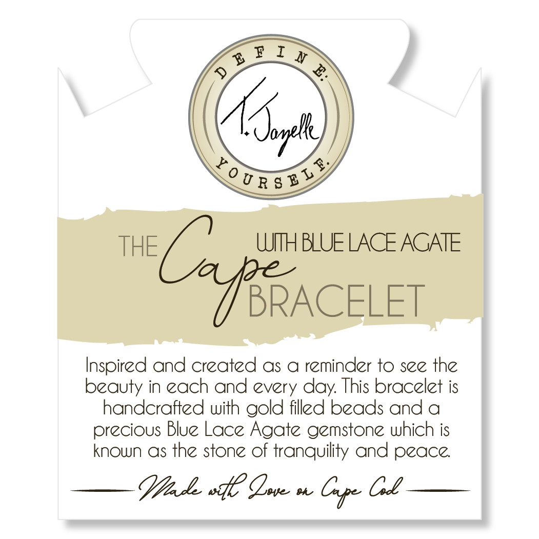 The Cape Bracelet - Gold Filled with Blue Lace Agate Ball