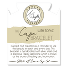 The Cape Bracelet - Gold Filled with Blue Topaz Ball