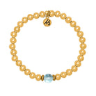 The Cape Bracelet - Gold Filled with Blue Topaz Opal Ball