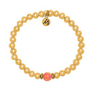The Cape Bracelet - Gold Filled with Coral Opal Ball
