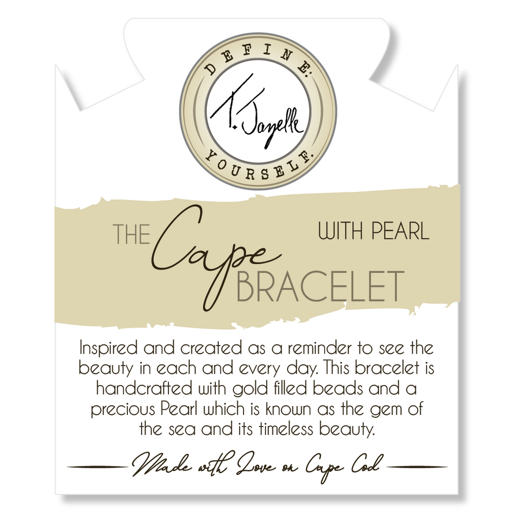 The Cape Bracelet - Gold Filled with Pearl Ball