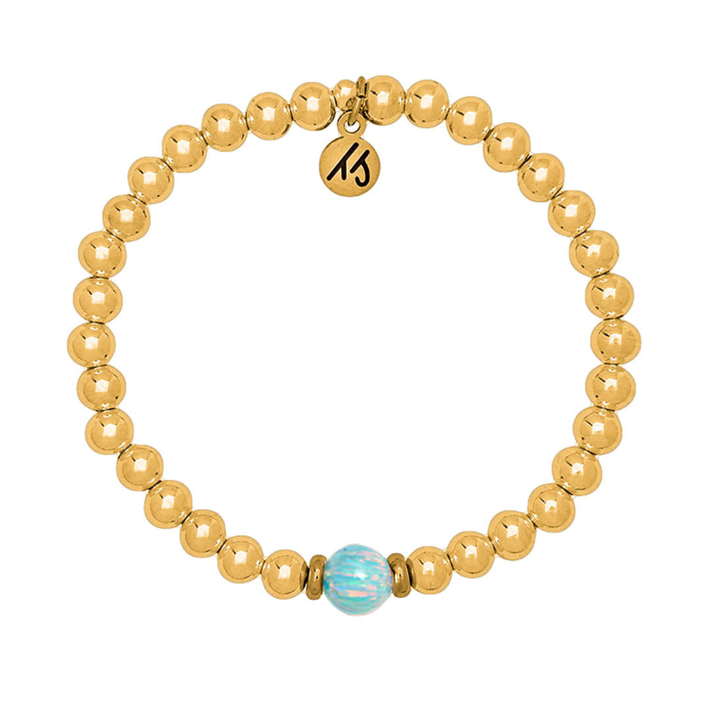 The Cape Bracelet - Gold Filled with Seafoam Opal Ball