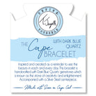 The Cape Bracelet Reverse- Dark Blue Quartz with Silver Steel Ball