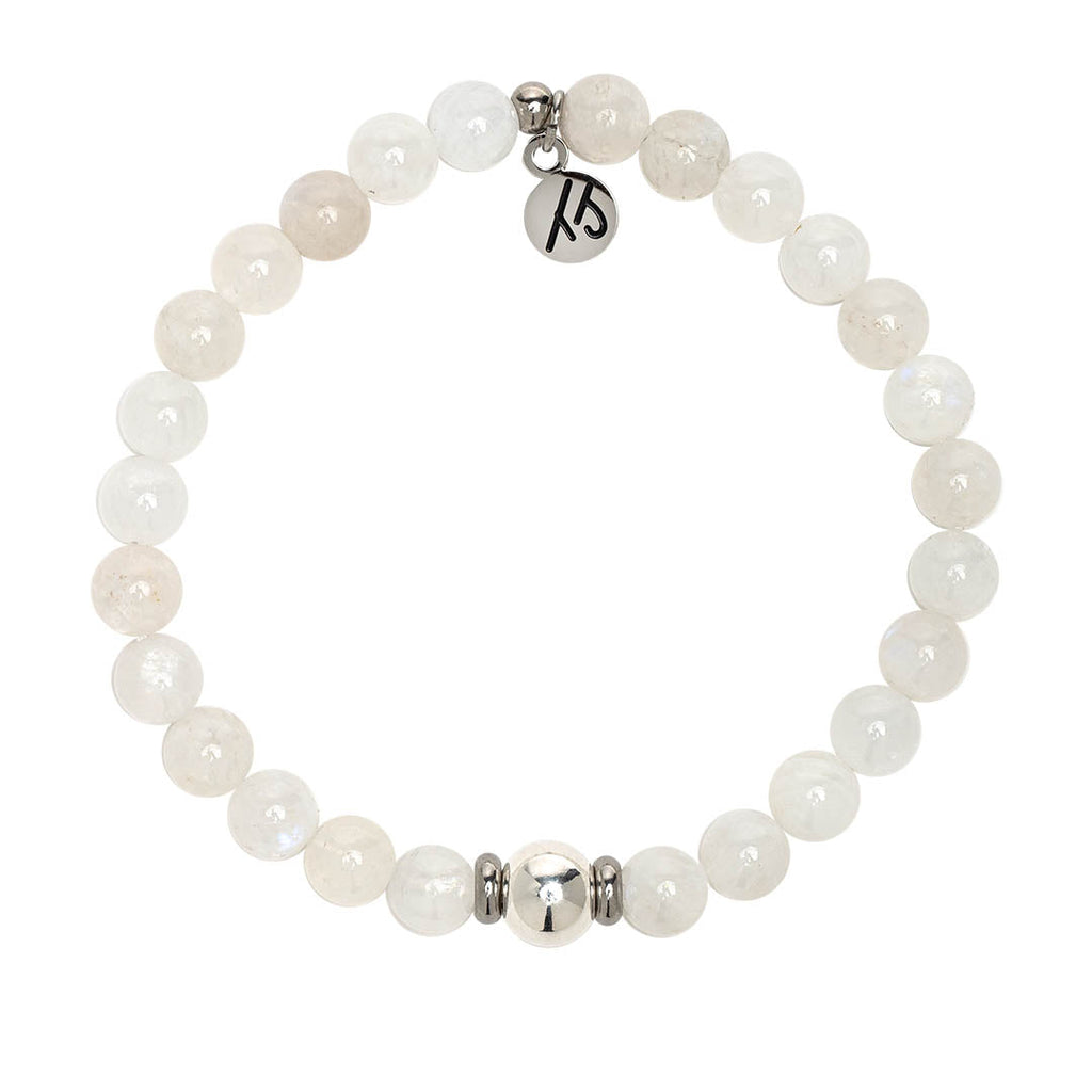 The Cape Bracelet Reverse- Moonstone with Silver Steel Ball