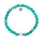 The Cape Bracelet Reverse- Peruvian Amazonite with Silver Steel Ball