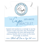 The Cape Bracelet - Silver Steel with Apatite Ball