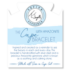 The Cape Bracelet - Silver Steel with Aqua Amazonite Ball
