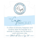 The Cape Bracelet - Silver Steel with Gold Ball