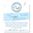 The Cape Bracelet - Silver Steel with Pearl Ball