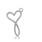 White Chalcedony Stone Bracelet with Infinity Heart Sterling Silver Charm